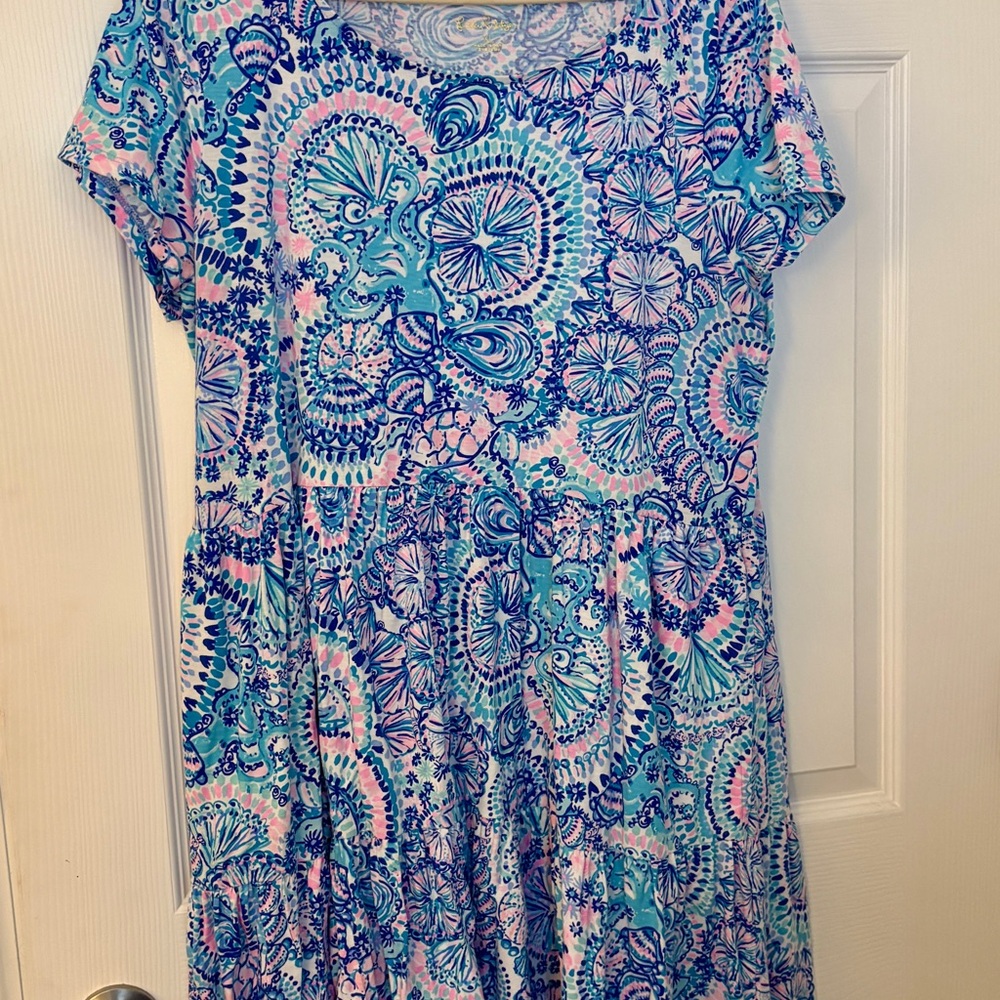 Lilly Pulitzer Blue, Pink & Teal Paisley Shell Top